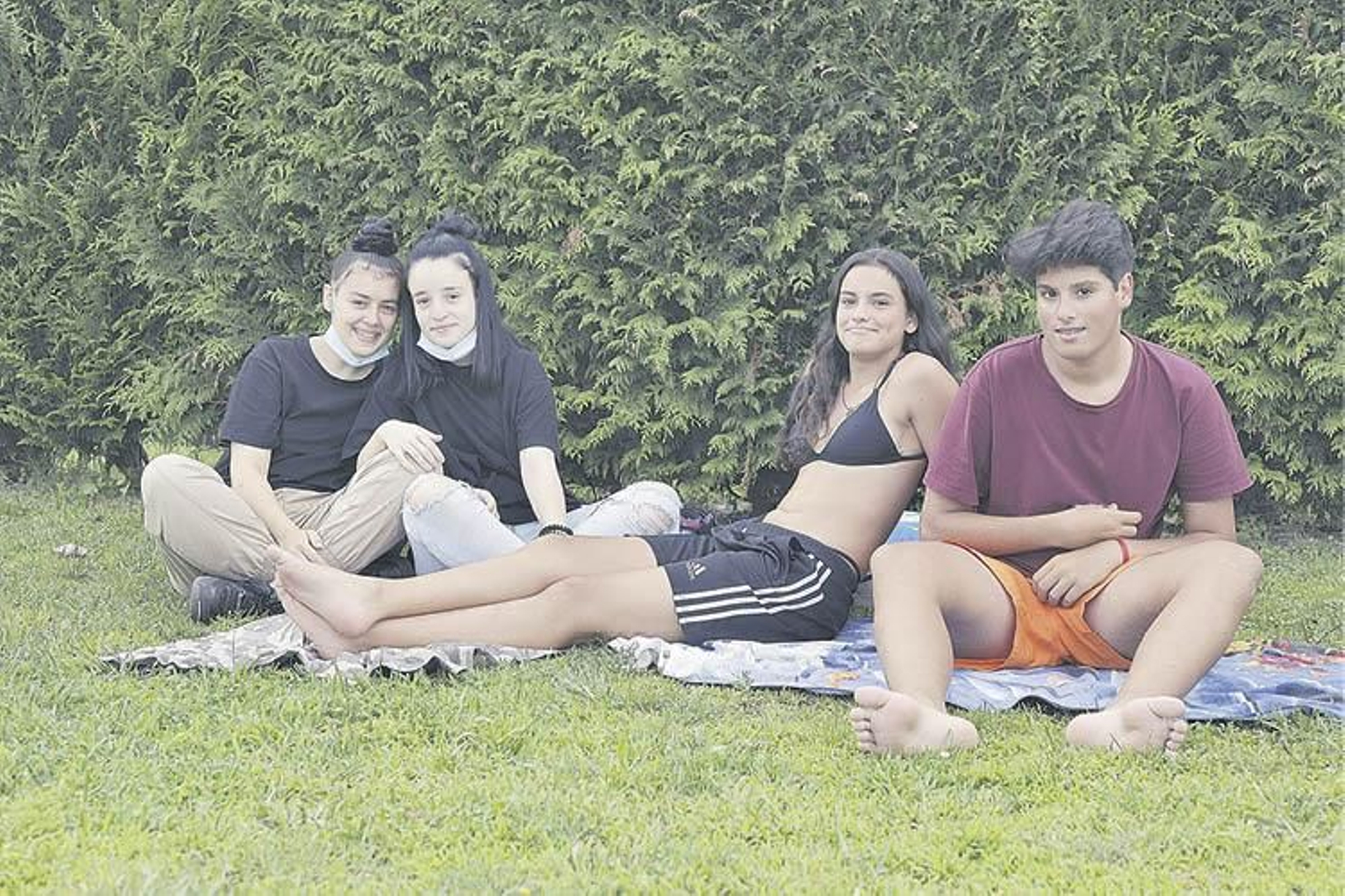 Uxía, Yanira, Andrea y Juan Carlos.
