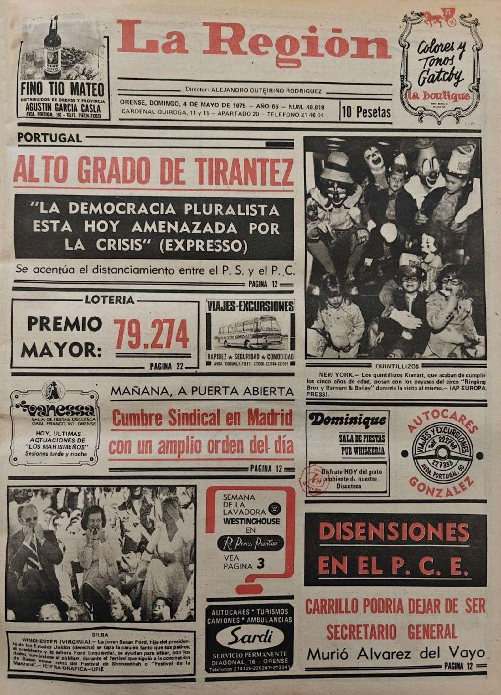 La portada del 1975