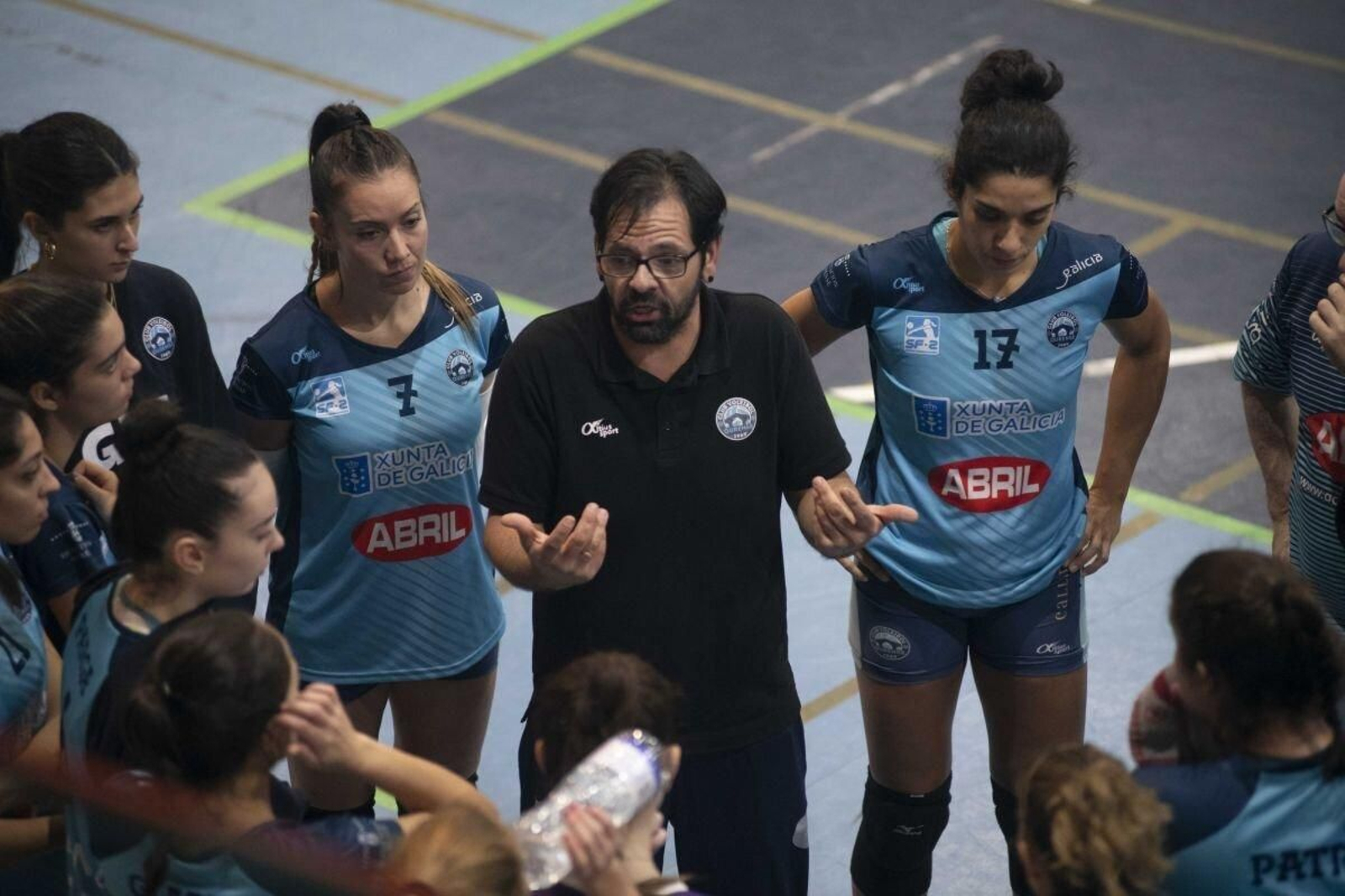 Pablo Pérez, técnico del Voley Ourense, en O Pompeo.