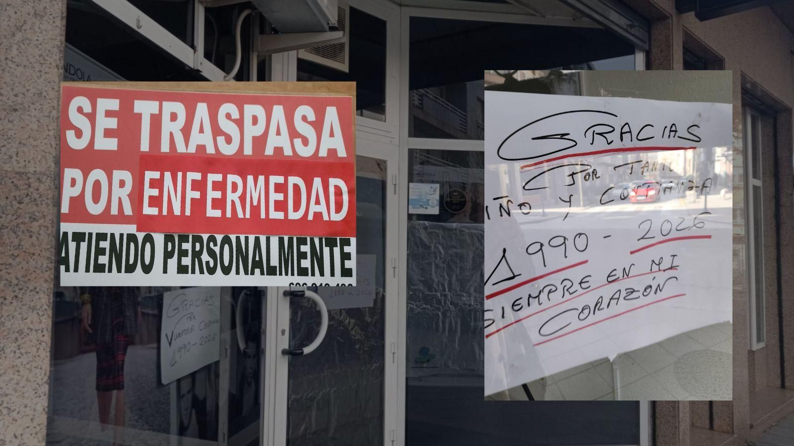 El cierre de la Peluquería Charo en O Couto