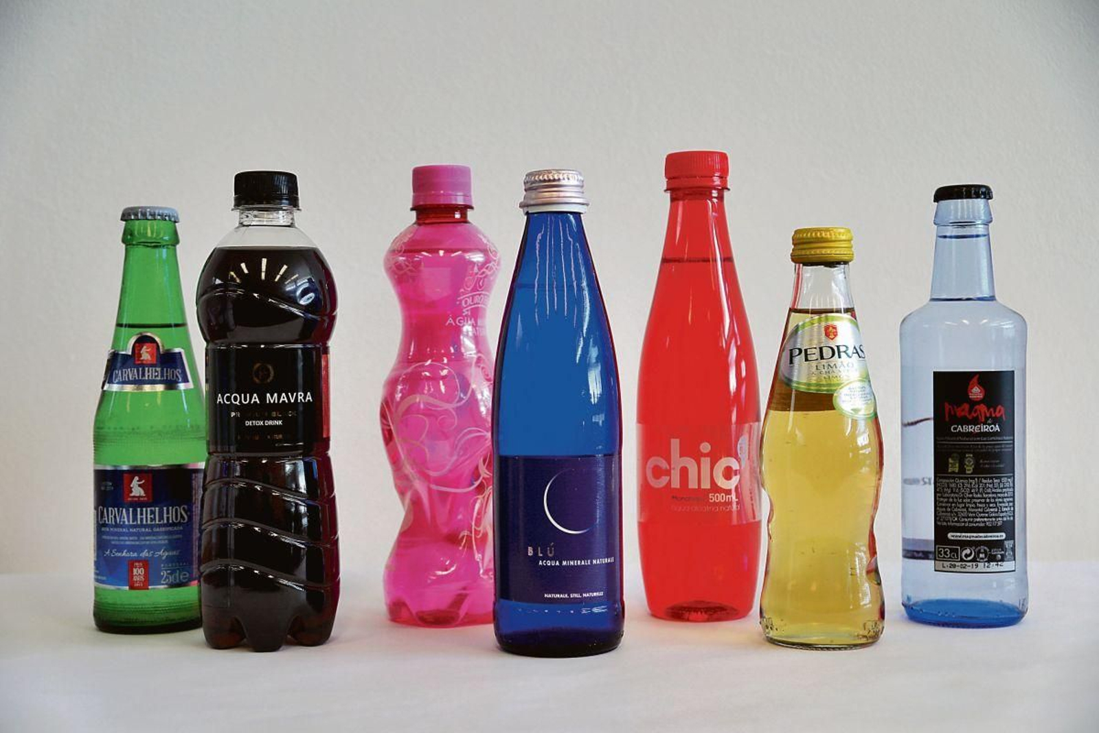 El color incorporado a las botellas