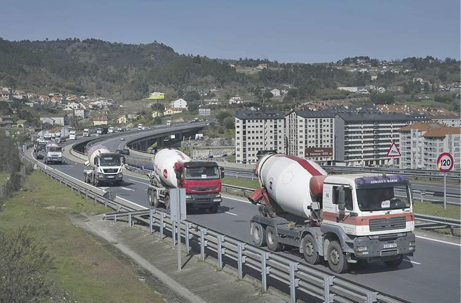 Paro de transportes de 2022 por la A-52.