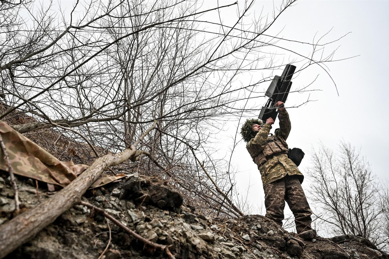 Un soldado ucraniano en el frente