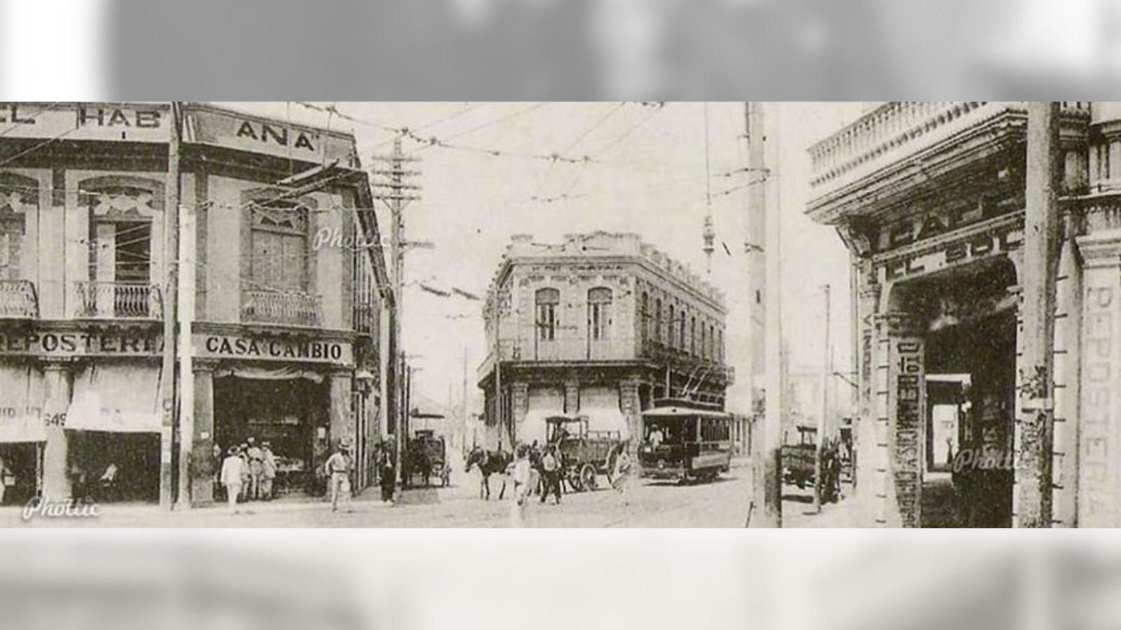 Entronque da rúa Vives, hoxe Avenida de España.
