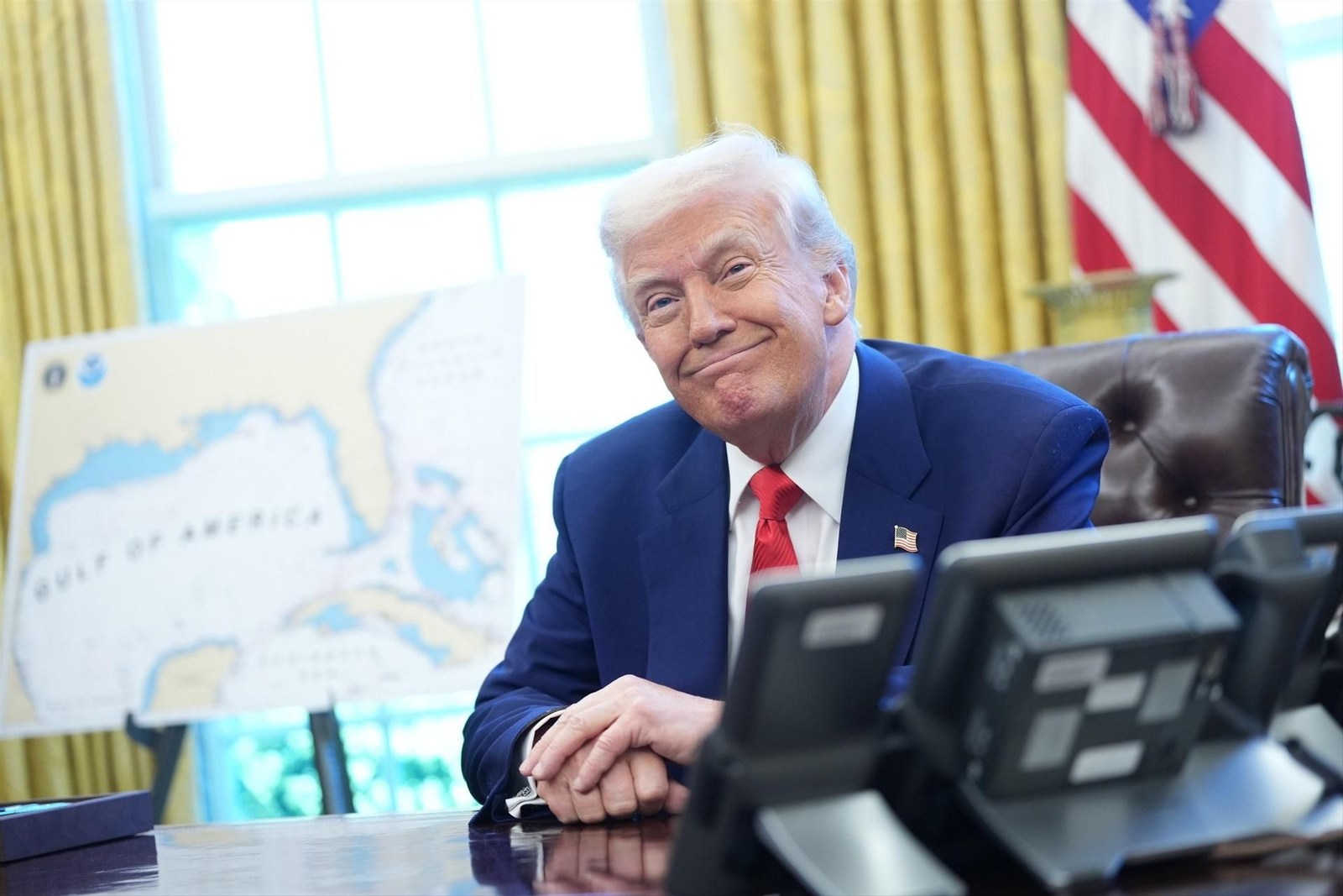 Donald Trump en el Despacho Oval.