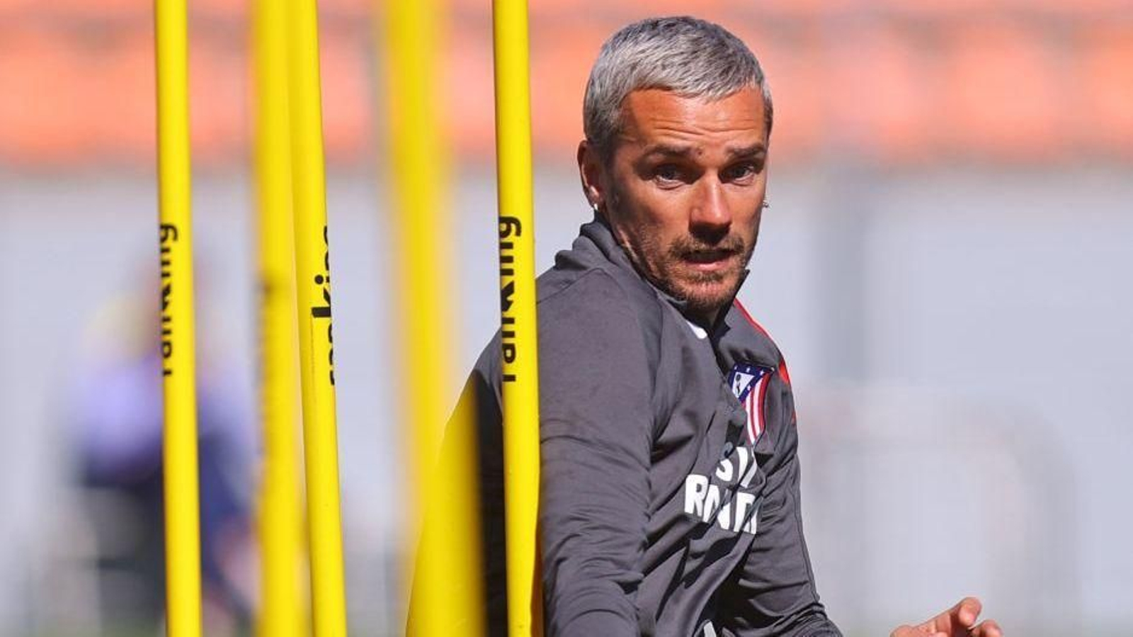 Antoine Griezmann, jugador del Atlético, durante una sesión de entrenamiento.
