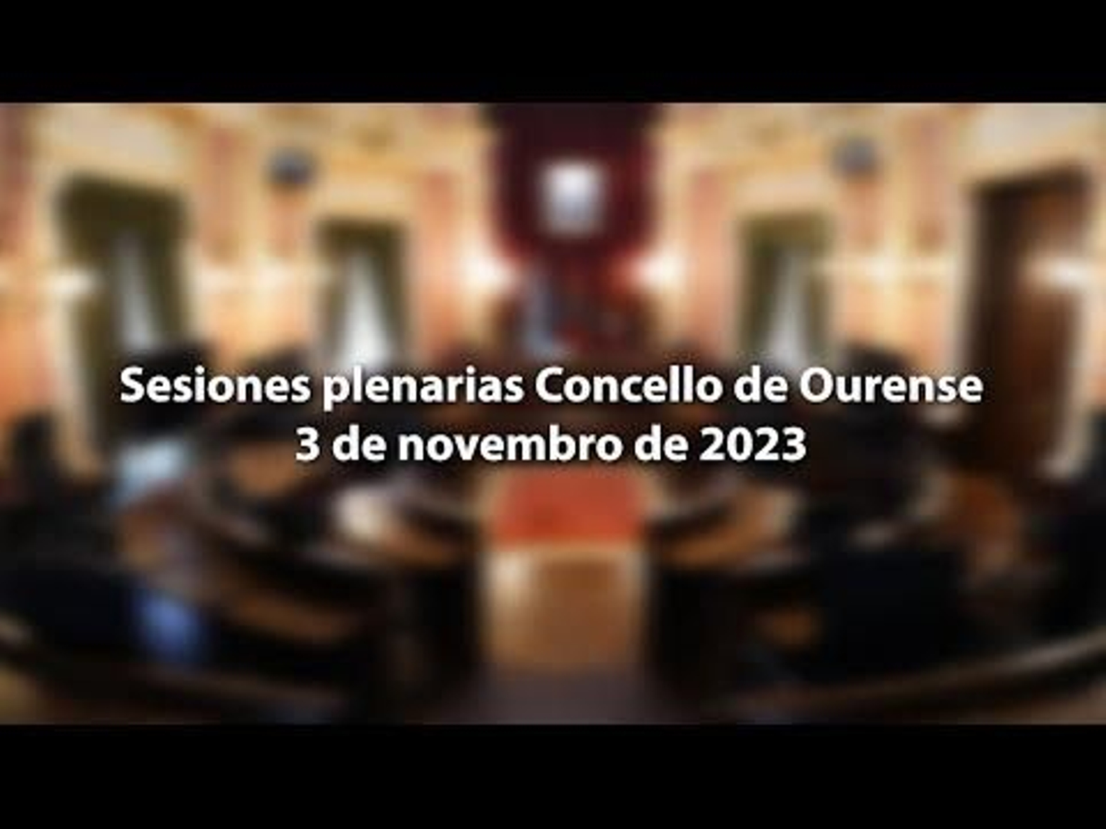 Pleno ordinario Concello de Ourense 3-11-2023