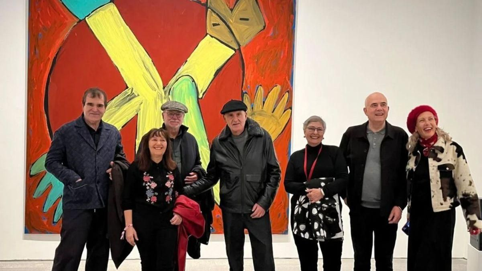 Entre otros, Francisco Leiro, Menchu Lamas, Antón Reixa y Antón Patiño, ante “O siameses do círculo”.