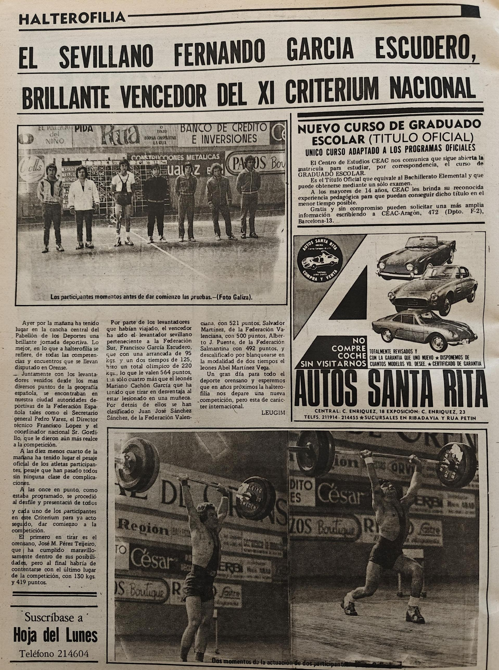 Noticias escaneadas del periódico La Región del 18 de julio de 1975
