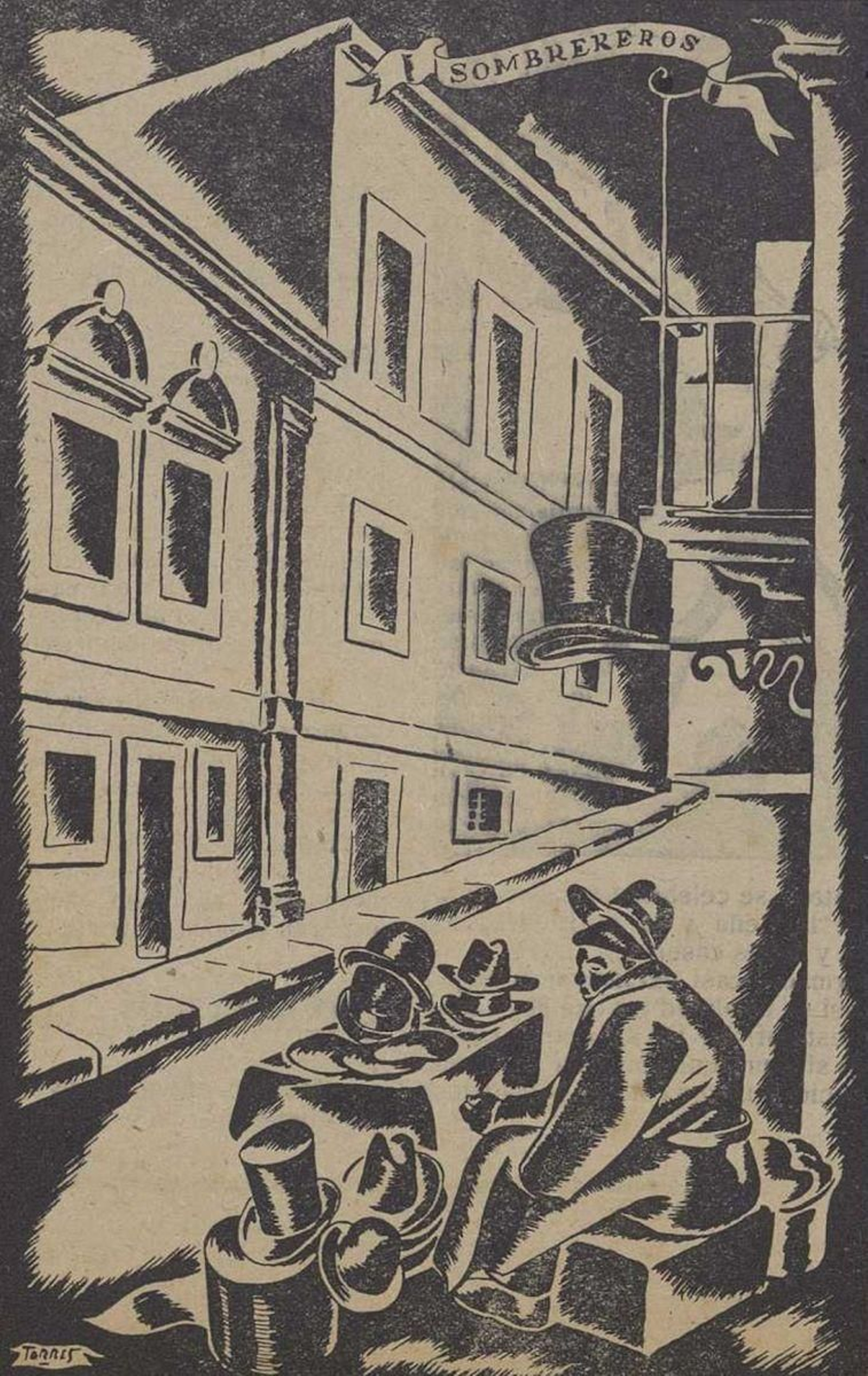 Sombrereros. Ilustración de Torres.
