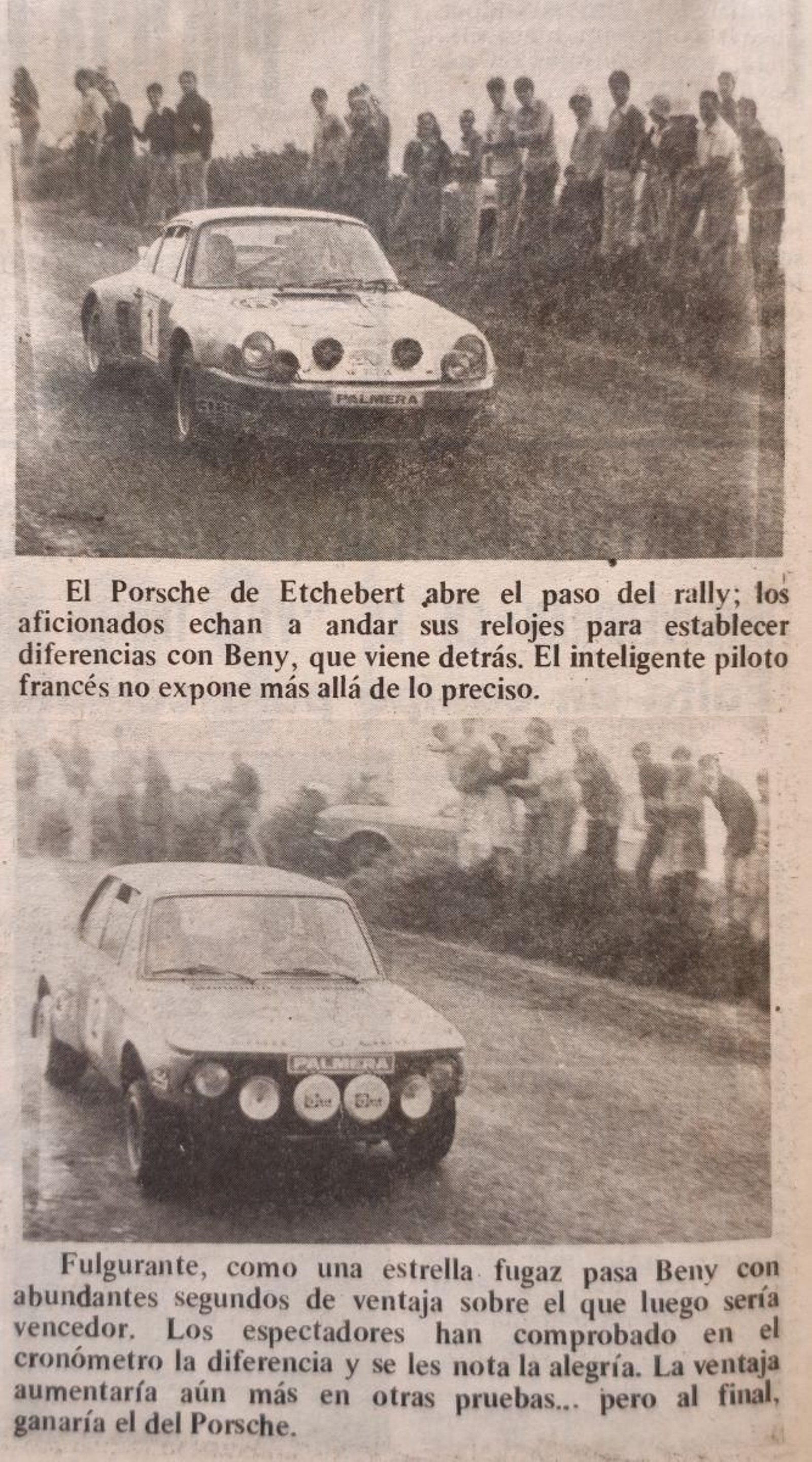 Arriba, el “Porsche” de Etchebers; abajo, el “BMW” de Beny Fernández, en el Rallye de Ferrol.