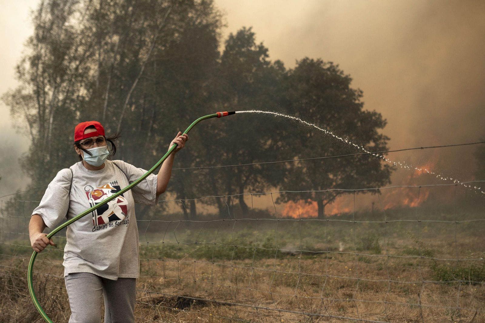 Incendio en el concello de Cualedro con varios focos en diferentes localidades como Carzoá, Cualedro ou San Martiño.