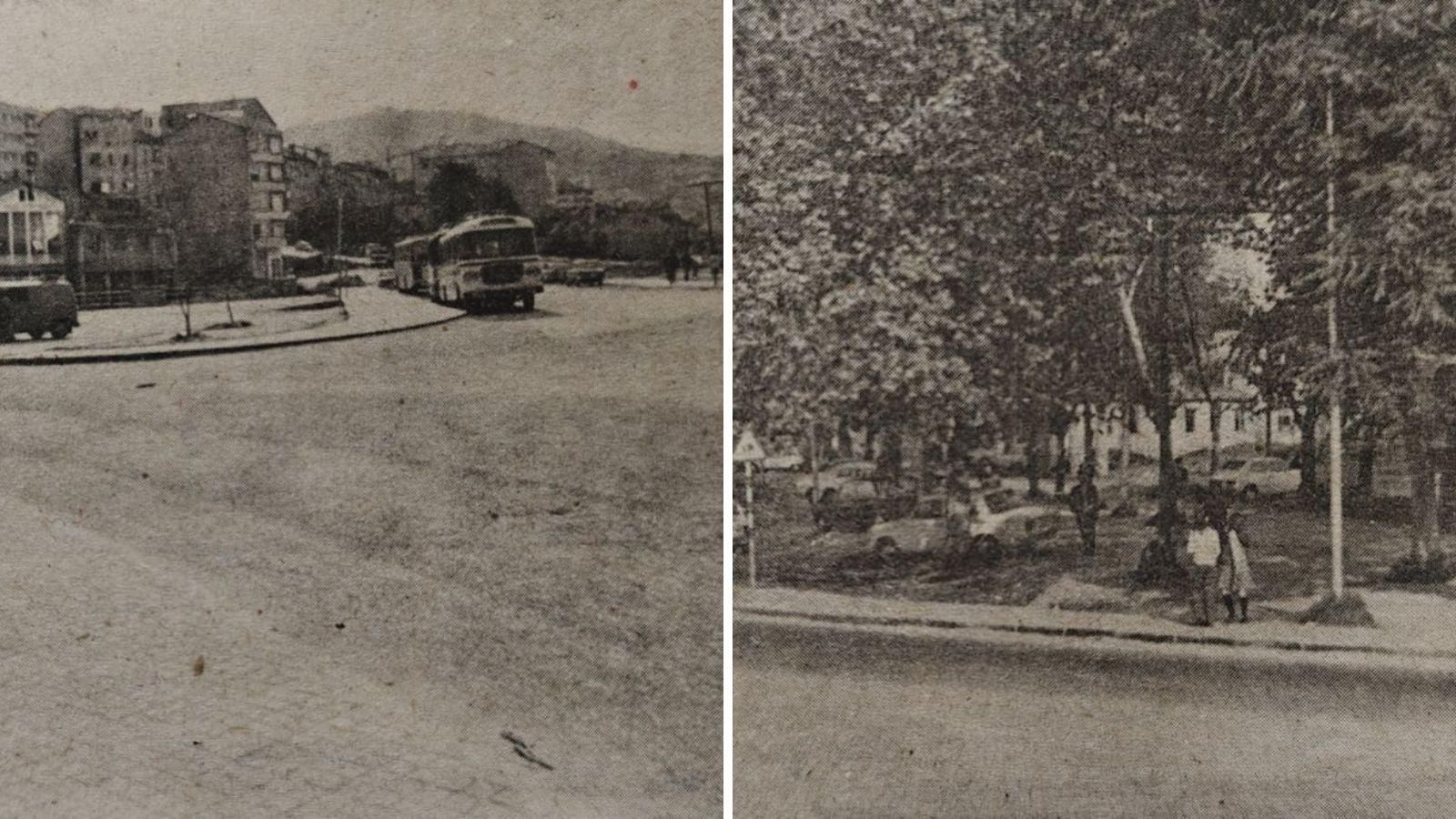 Zona del bosque en el Campo de Los Remedios, antaño para puestos de pulpo y la otra zona de Los Remedios, próxima al Pabellón de Deportes.