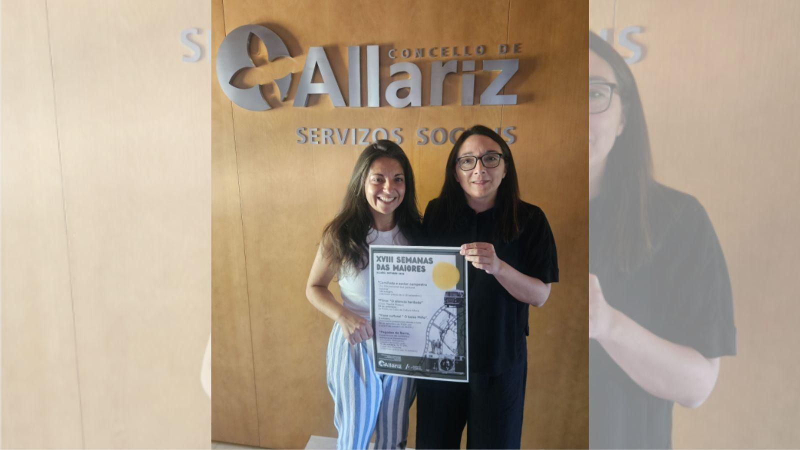 Tania Álvarez e Sonia Paz co programa.