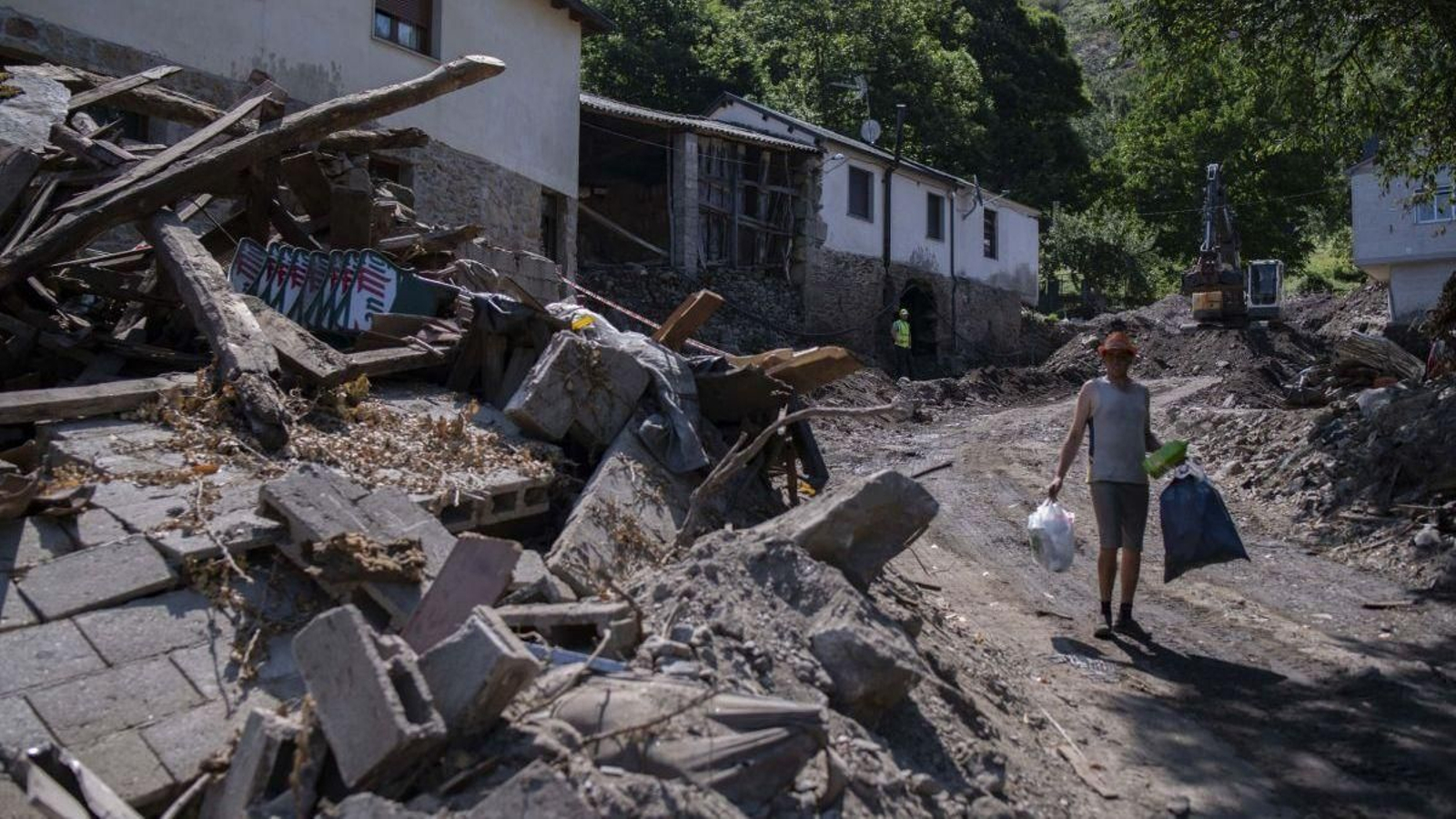 Estado actual de la aldea de A Bouza, “zona cero” de las riadas de junio.