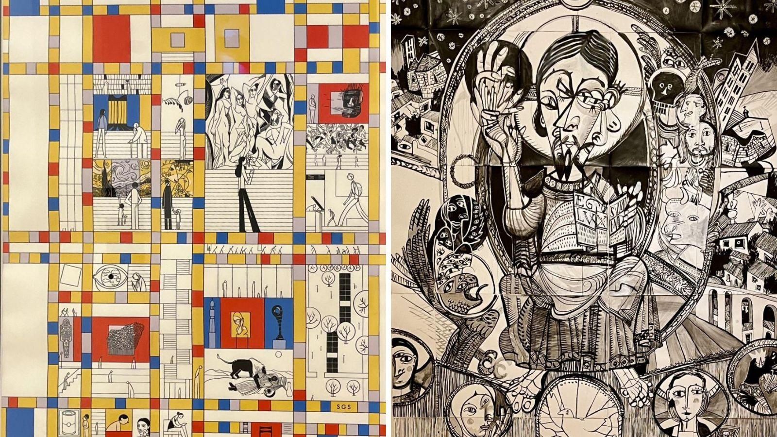 Dende o  Mondrian de Broadway Boogie Wogie (i) y O Museo, de Jorge Carrión y Sagár Forniés (d)