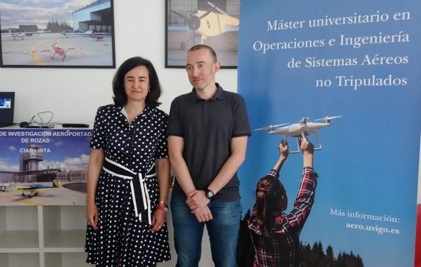 Mª Luz Gil e Higinio González, coordinadores do mestrado.