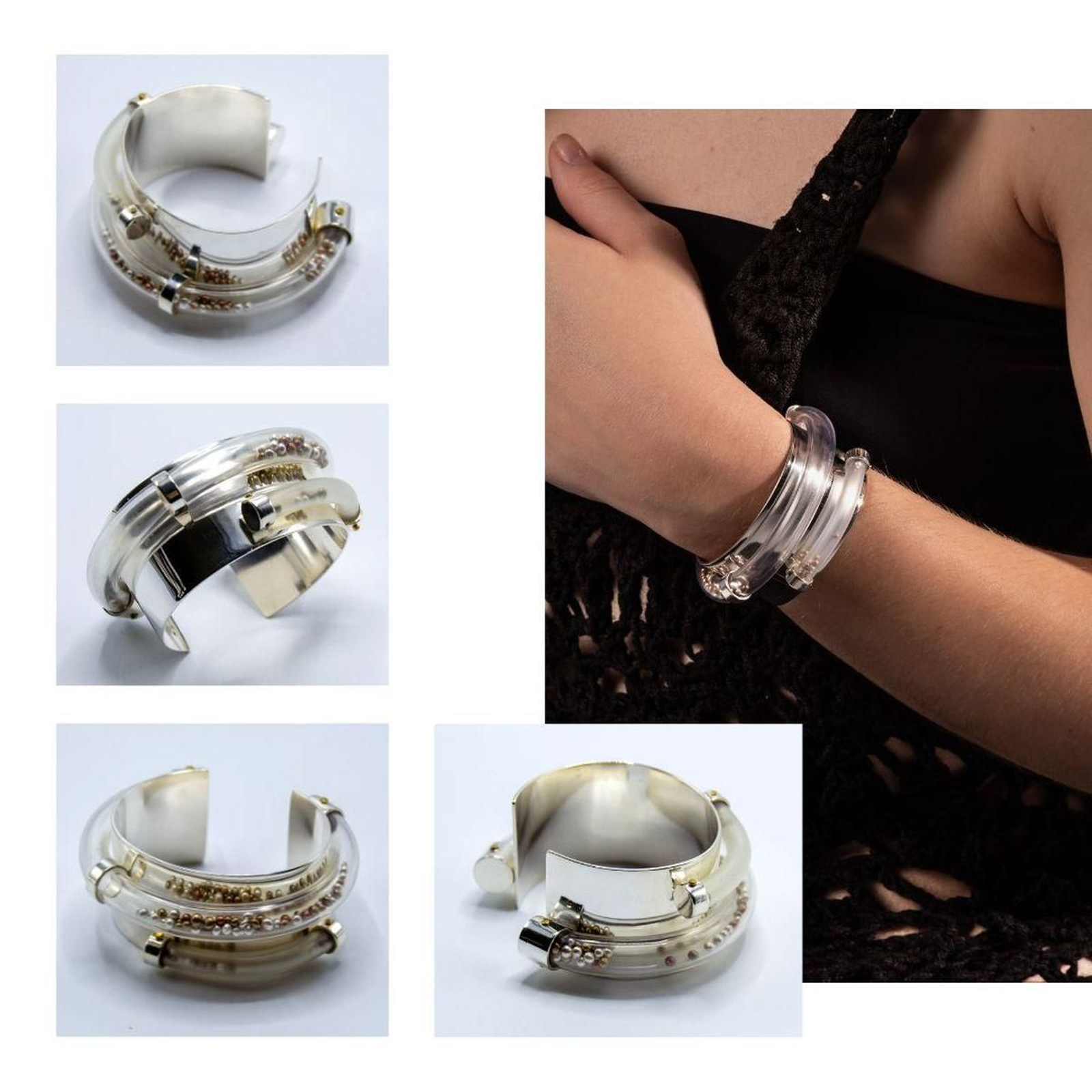 El vestido de la modelo también lo hizo Carlota