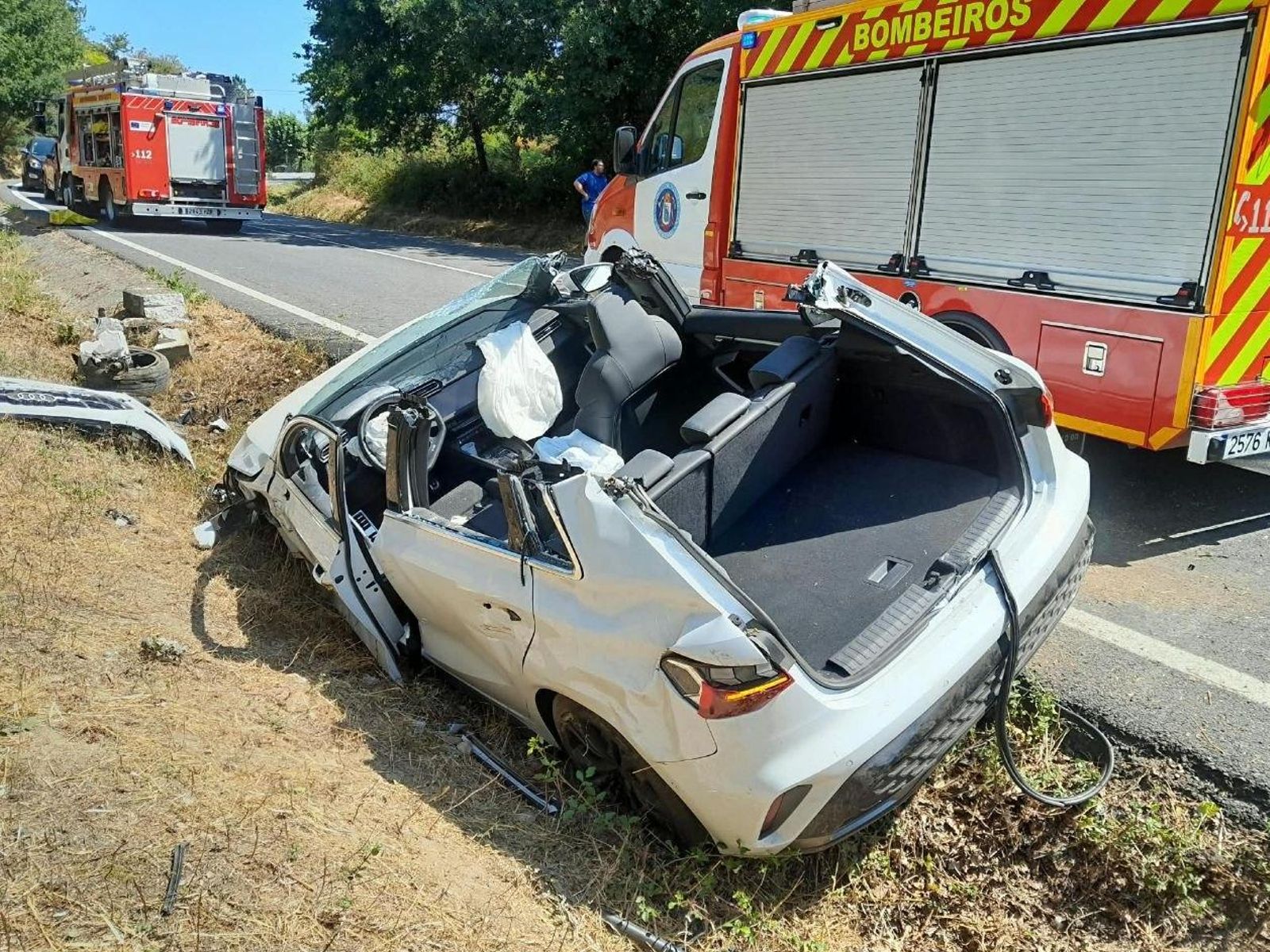 El estado del coche tras el accidente.
