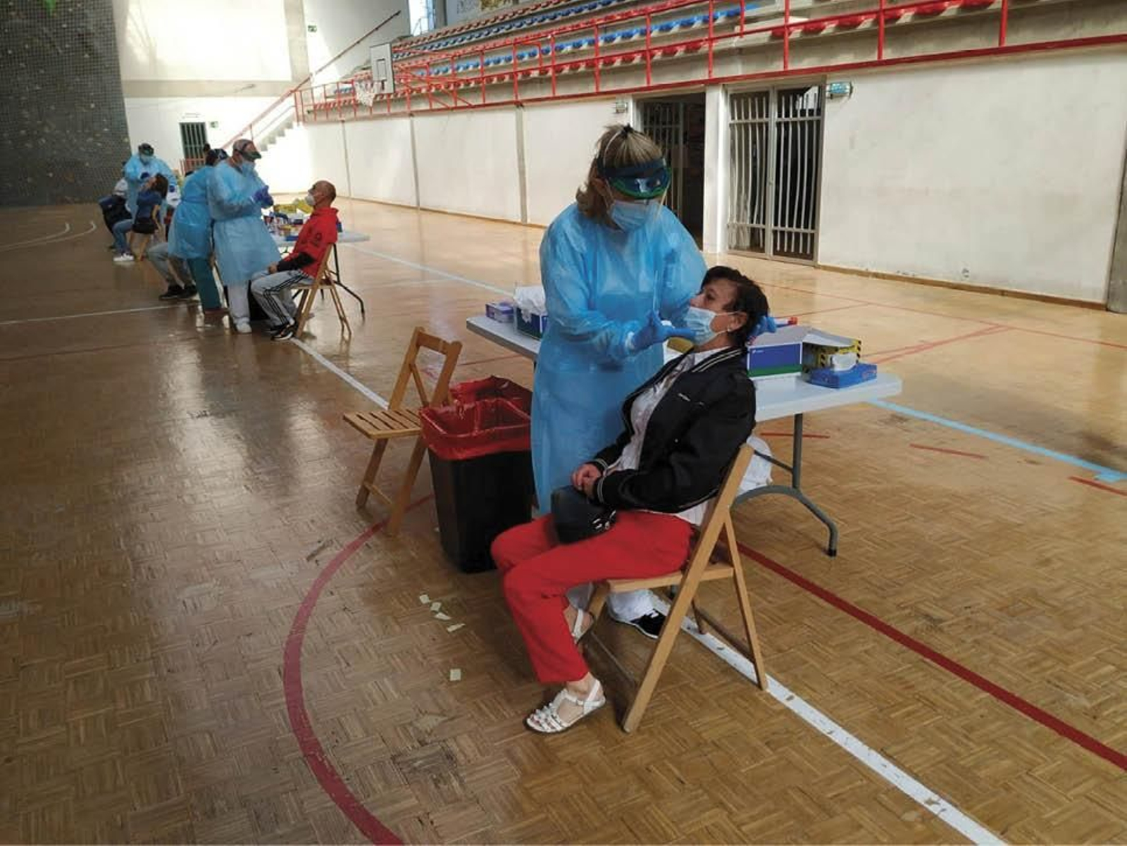 Imagen del cribado del pasado sábado 17, en Carballiño.