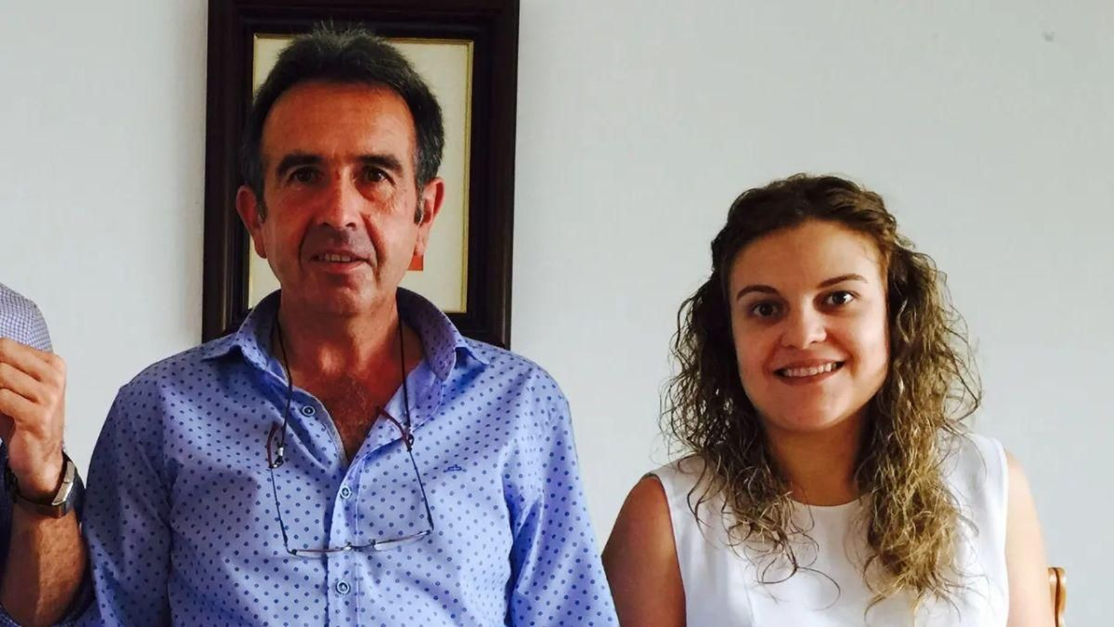 Begoña López, con el alcalde Darío Piñeiro, cuando era concejala.