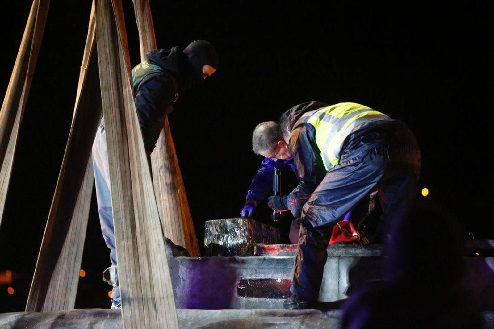 El narcosubmarino en la Ría de Aldán 2