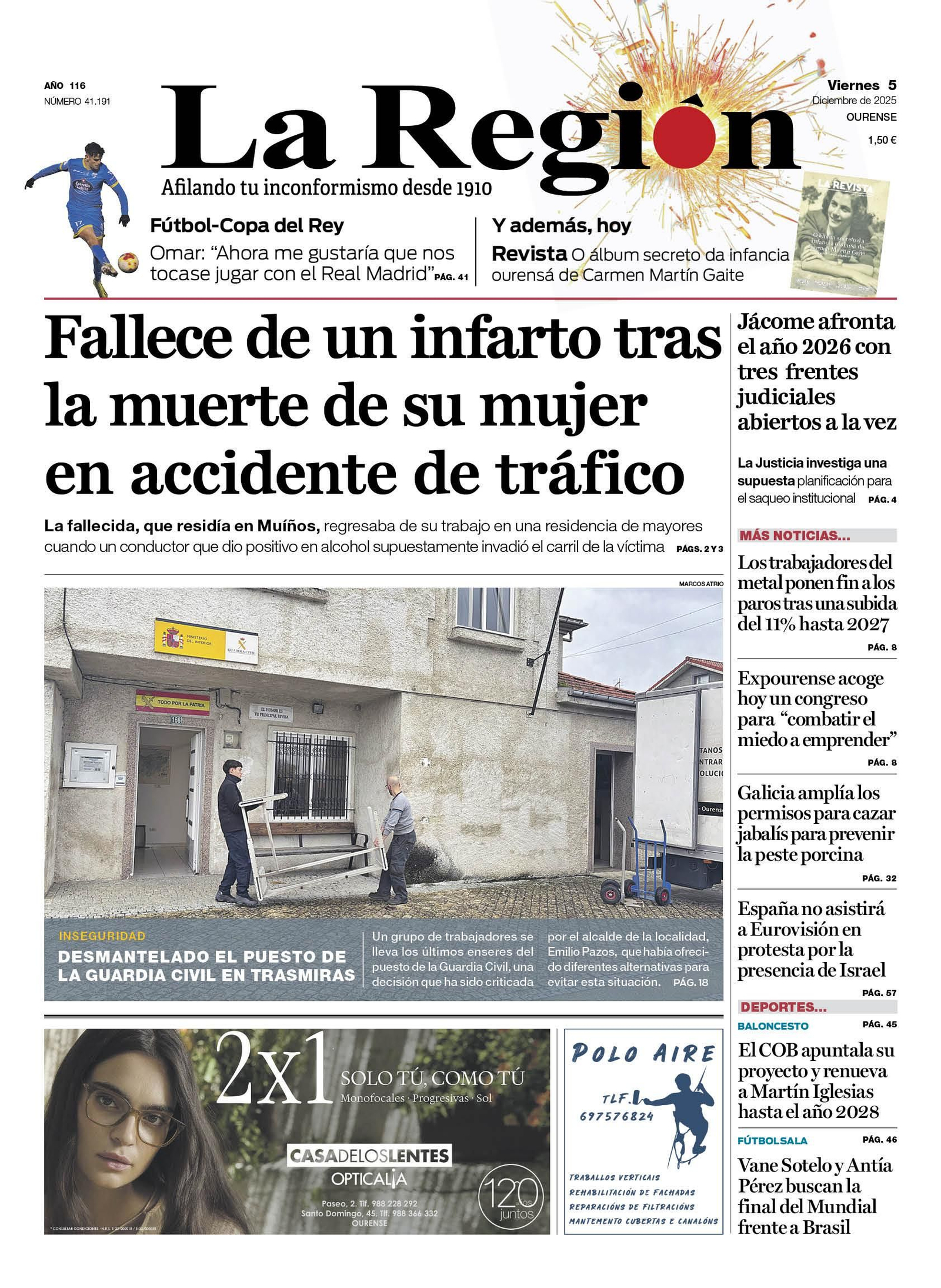 La portada de La Región