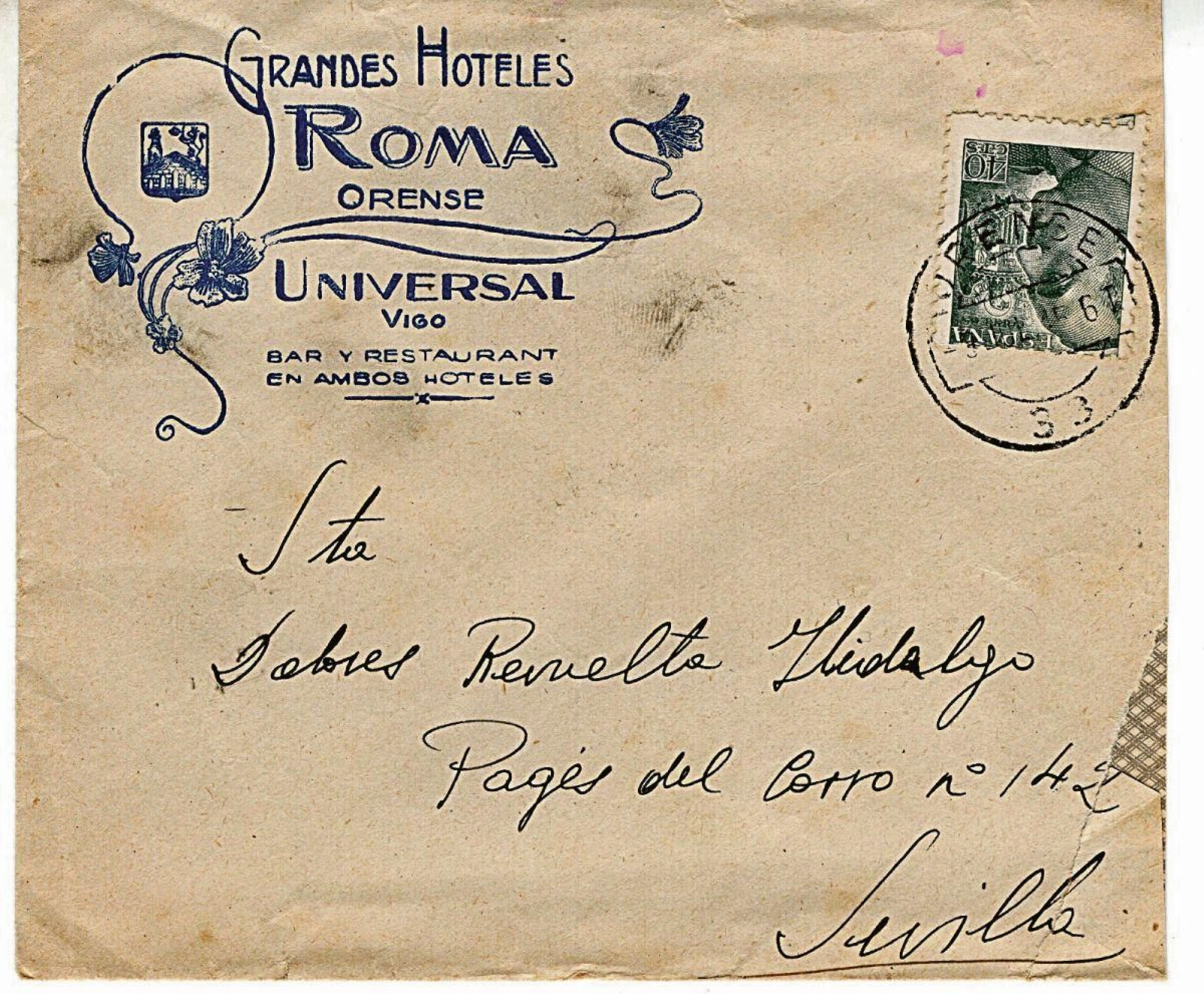 Abre en 1871 como pensión, después se convierte en gran hotel con restaurante para bodas y café de tertulias. Se derriba el edificio en 1960. Aún lo estamos llorando.