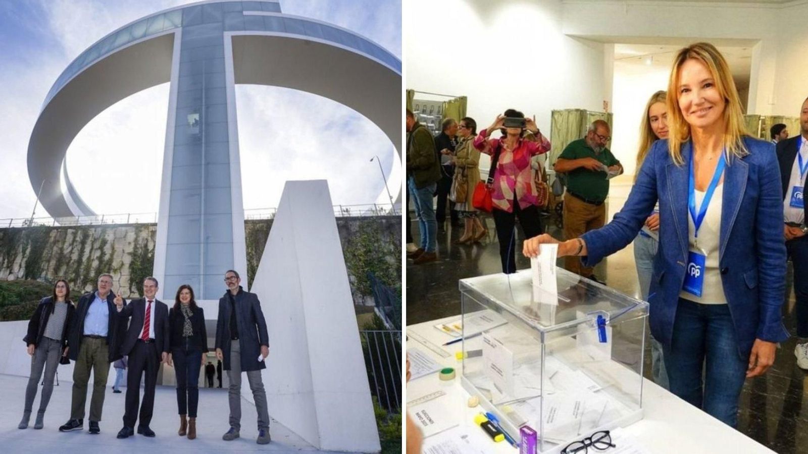 La inauguración del Halo, el pasado 16 de febrero, el hecho más relevante del primer año del actual mandato; Tapias, votando en las municipales. En febrero dejó sus cargos.