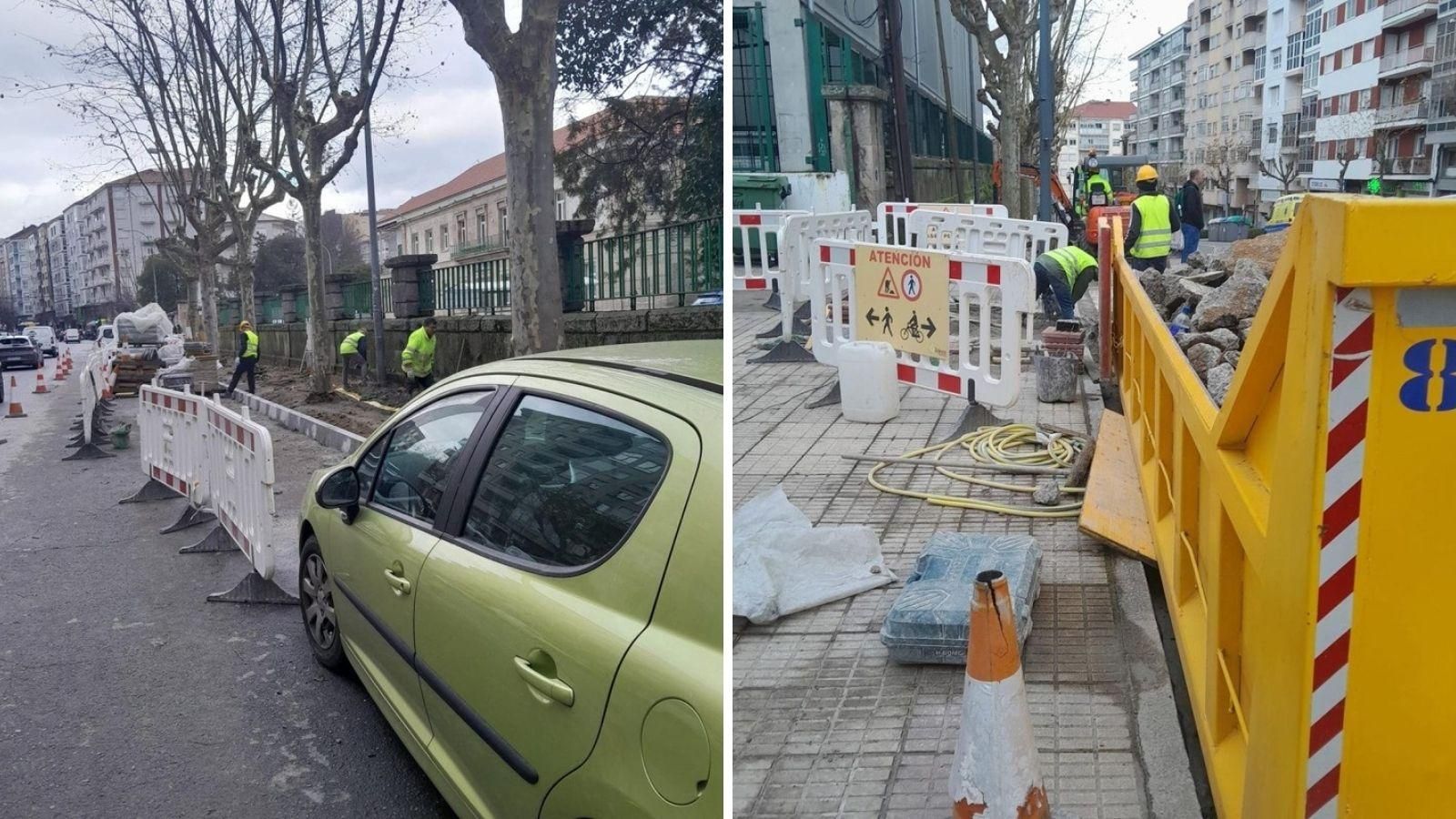 Arreglo de aceras en la calle Peña Trevinca