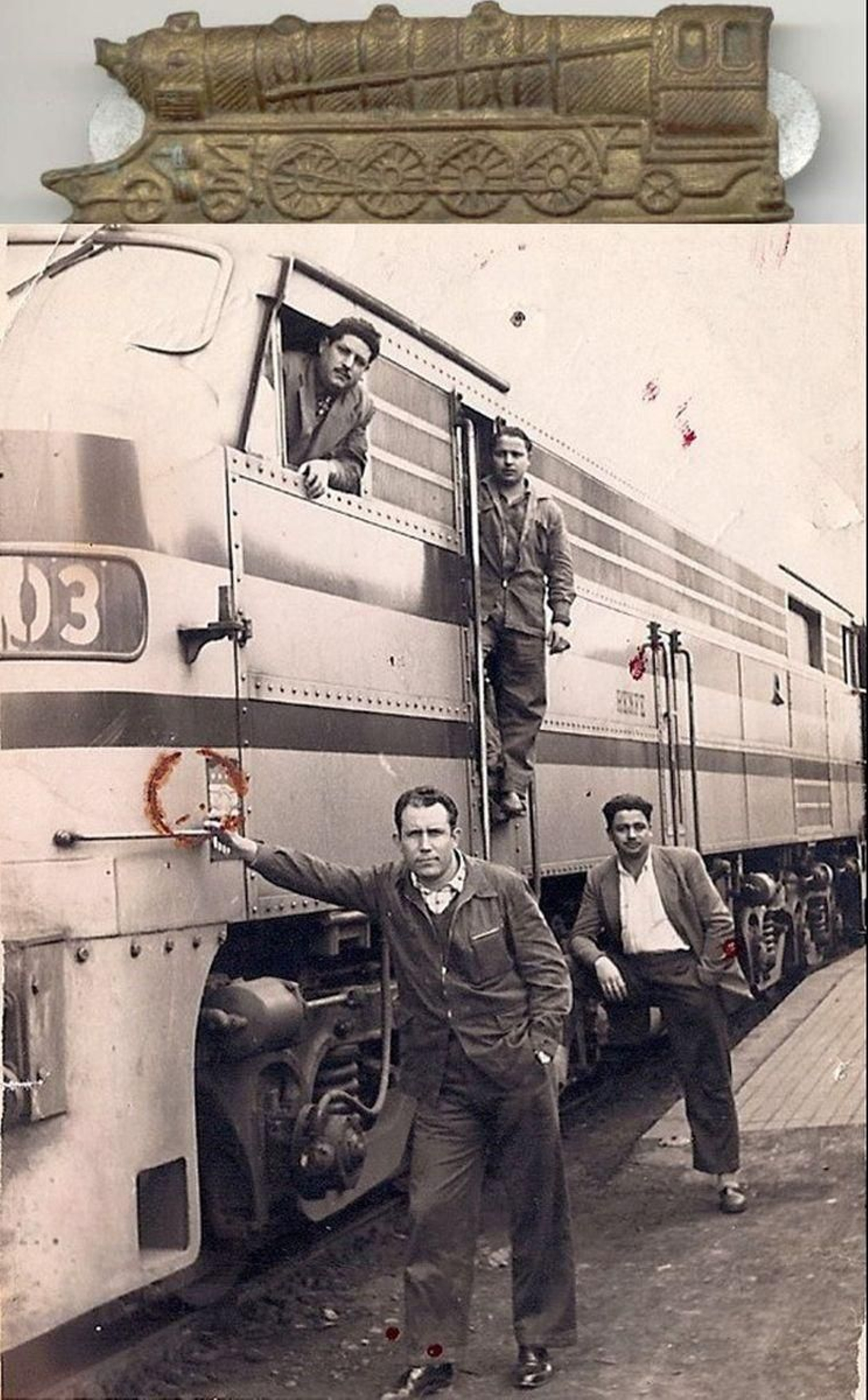 Ferroviarios en la estación Ourense-Empalme.
