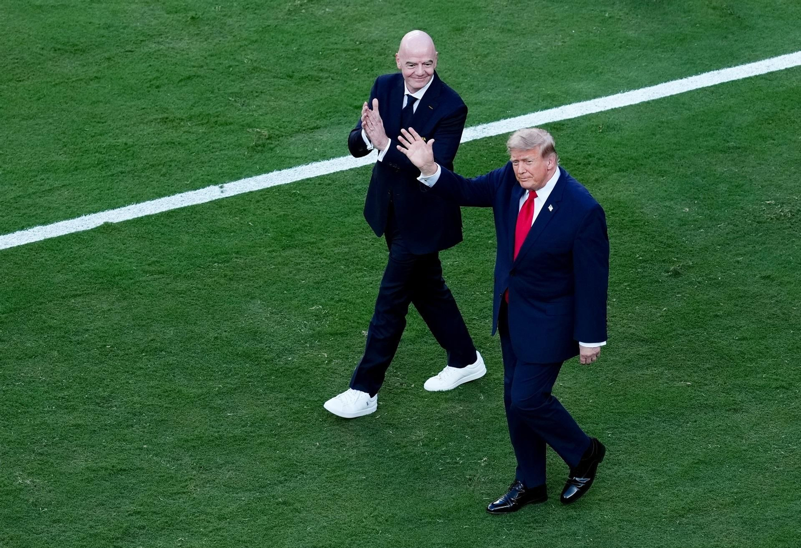 Los presidentes de la FIFA y Estados Unidos durante el Mundial
