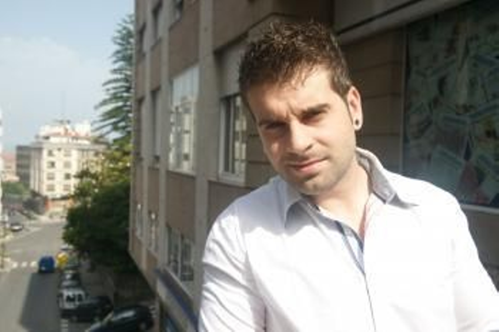 Mario Álvarez, ayer, durante su estancia en Vigo.