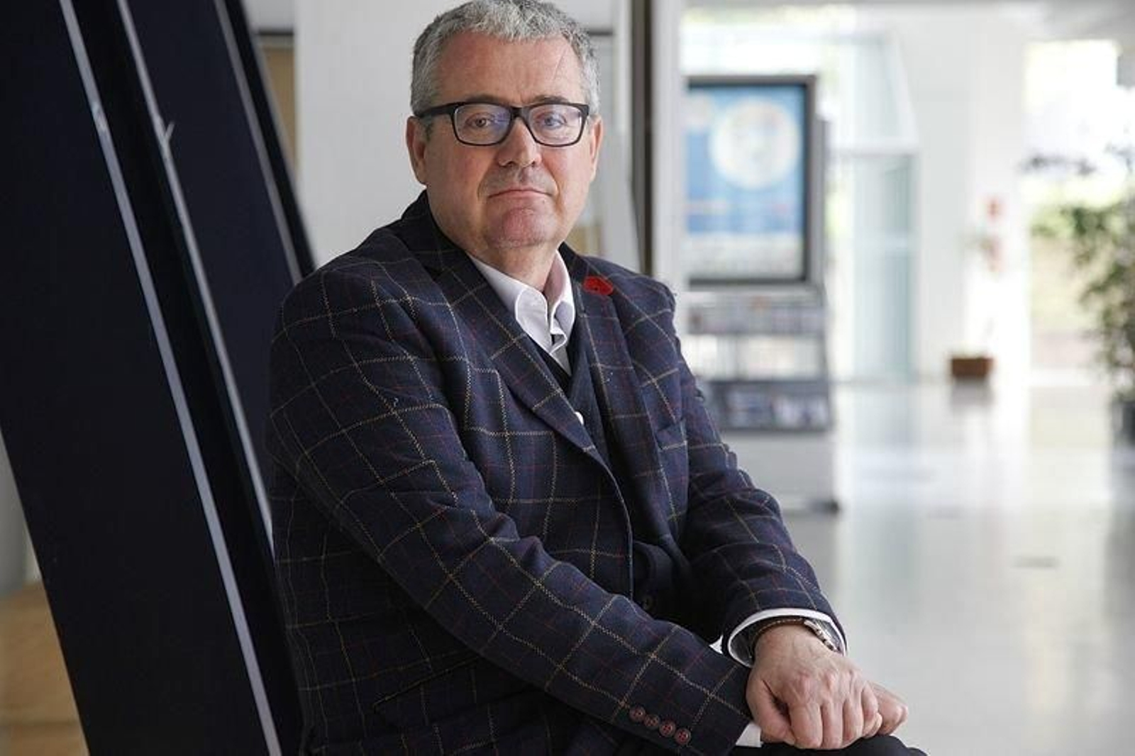 Guillermo Suárez, ayer tras el cierre del seminario internacional (MIGUEL ÁNGEL).