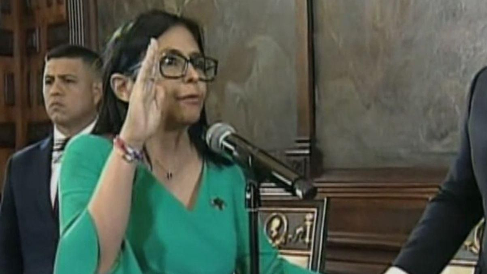 Jura de Delcy Rodríguez como presidenta encargada de Venezuela.