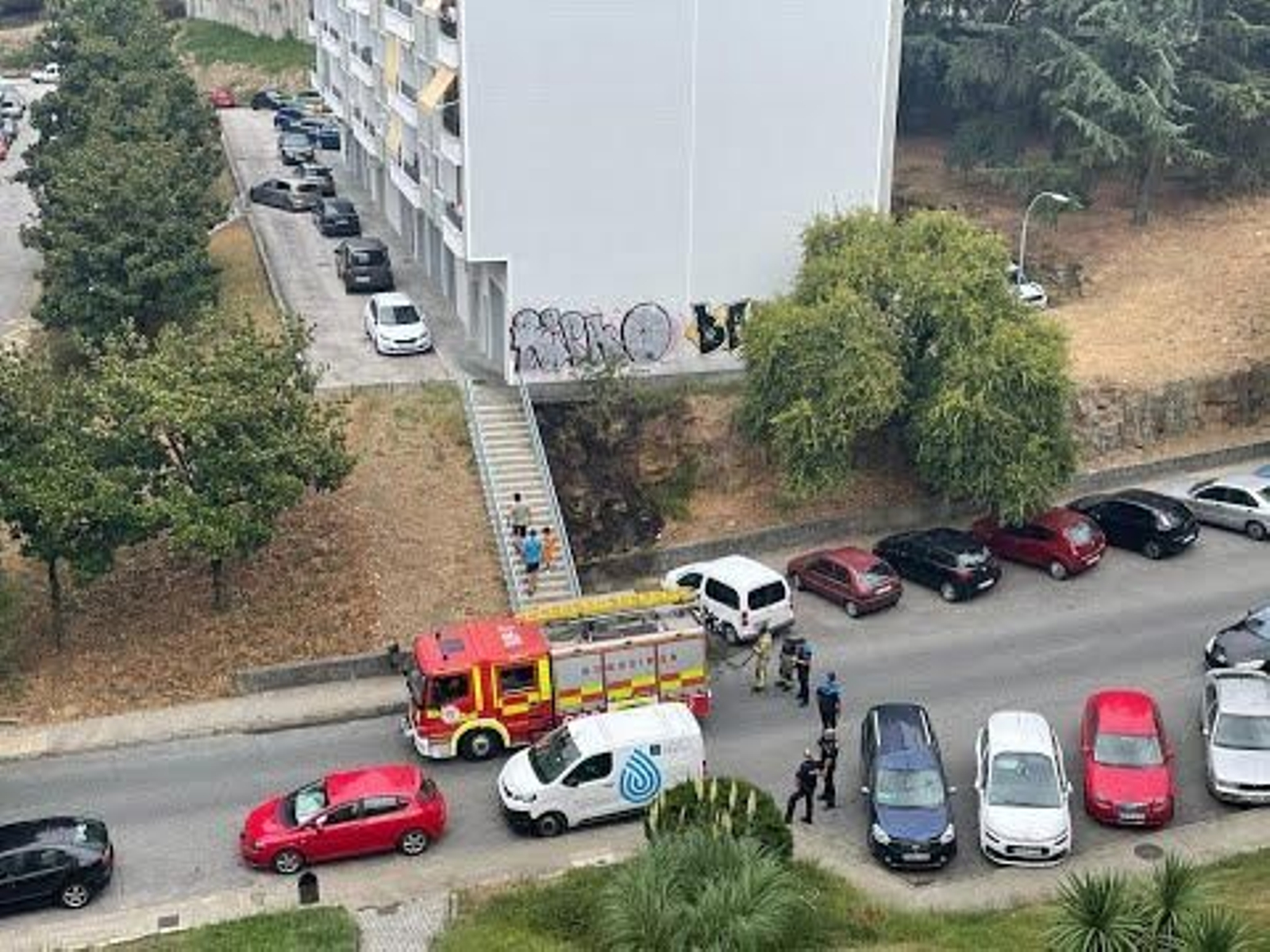 Bomberos actúan en un conato de incendio en Ourense