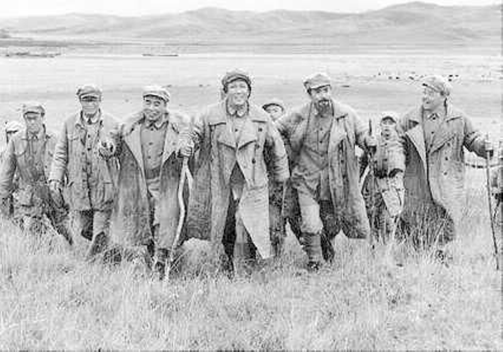 Mao y su gente durante la "Larga Marcha" de 1934.