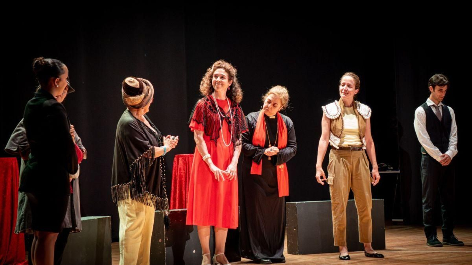 Represenación de una escena teatral en ImaXinatea.