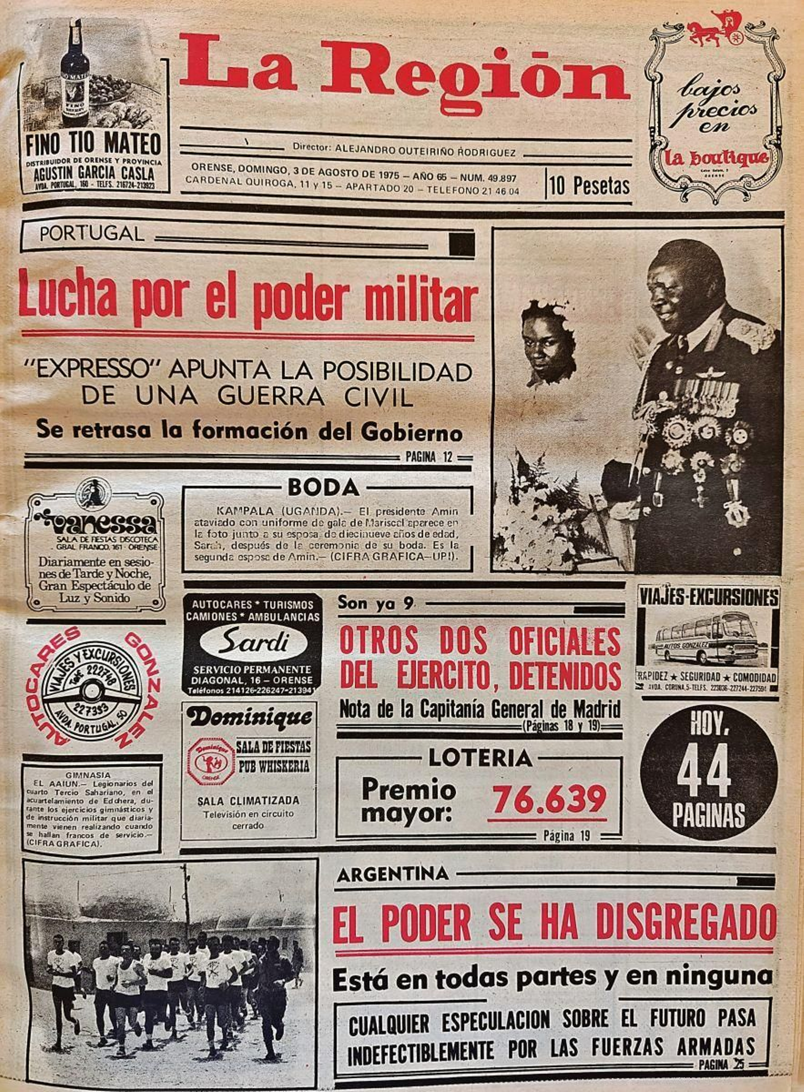 La primera 3 de agosto 1975
