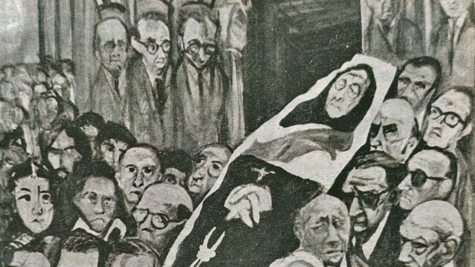 O enterro pintado por Conde Corbal.