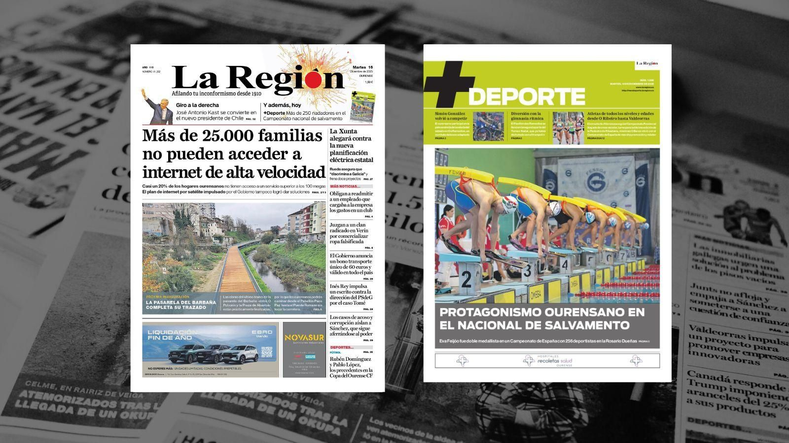 Las portadas de La Región