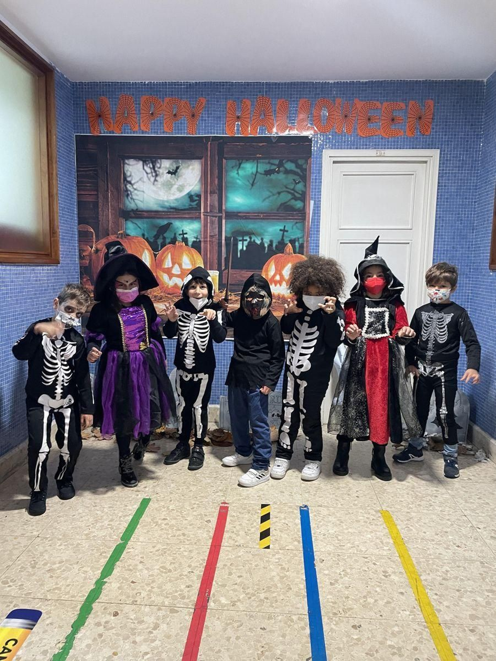 Maristas. No colexio tiveron un divertido fotocall.