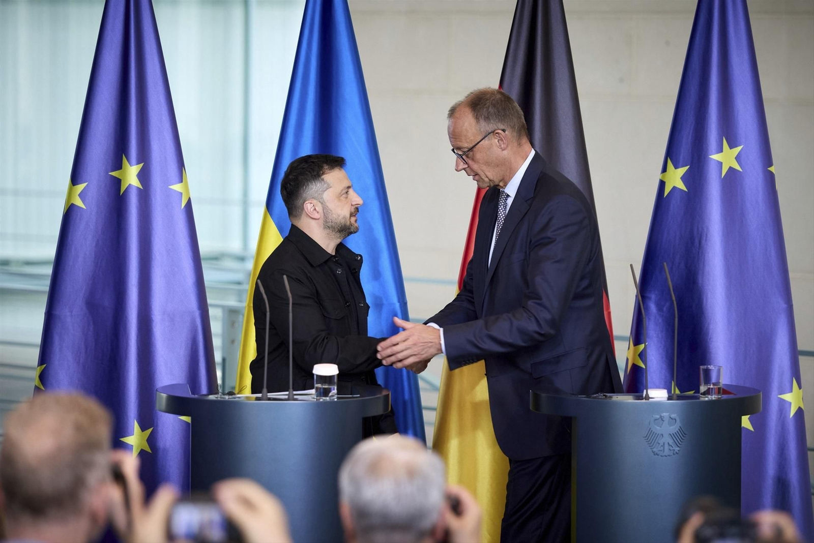 Los líderes de Ucrania y Alemania