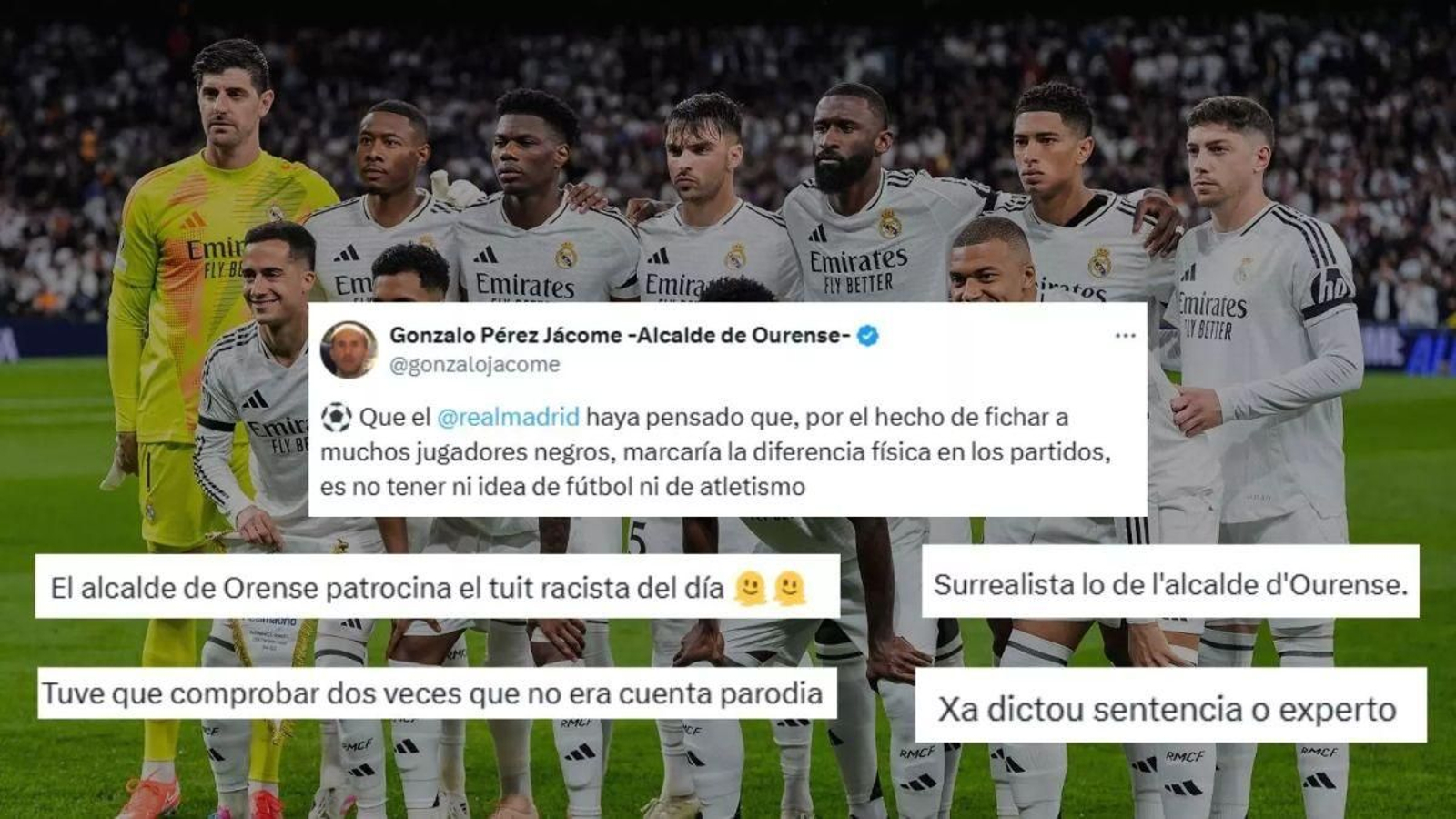El tuit de Jácome sobre los jugadores del Real Madrid