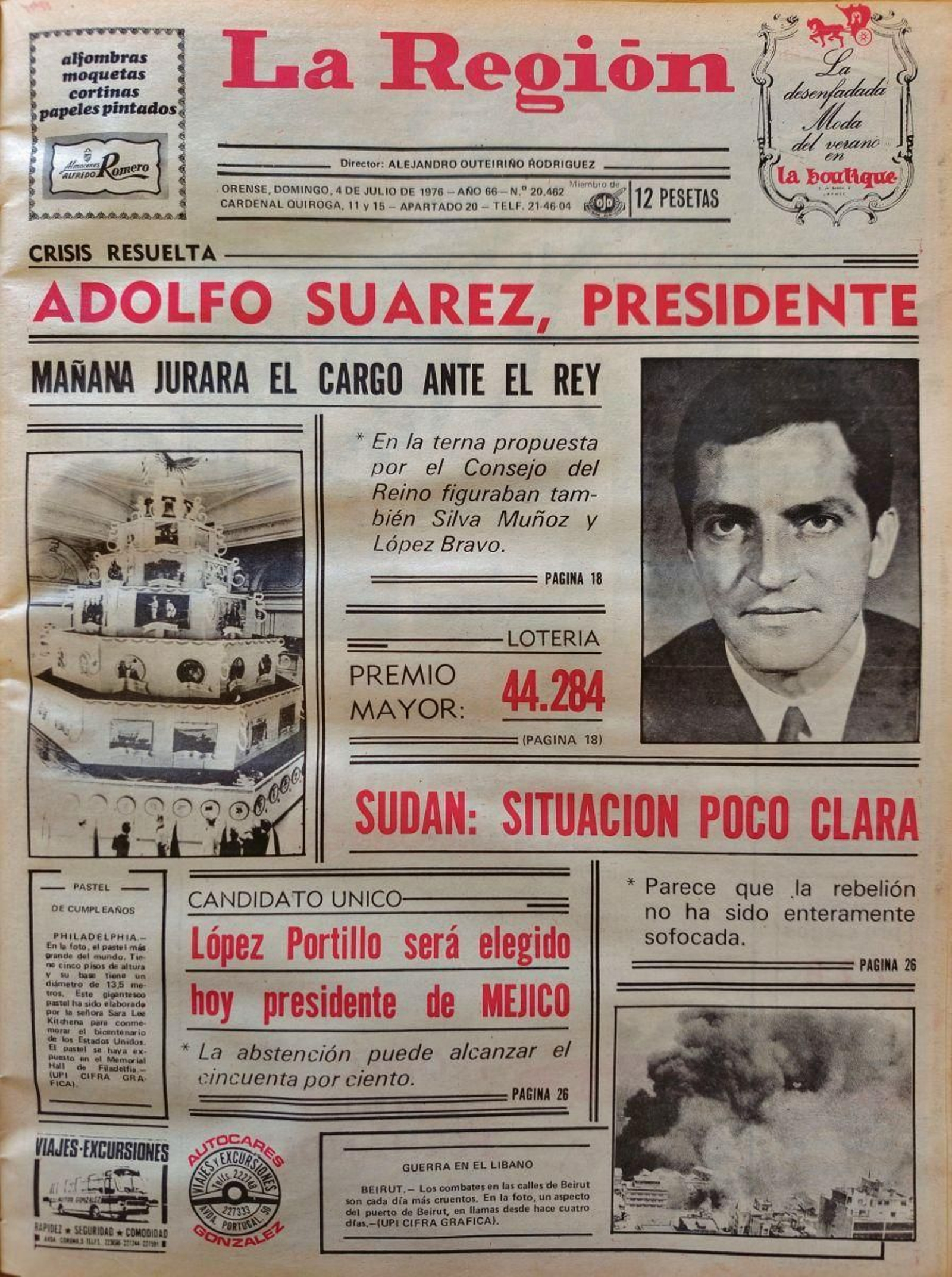 La primera 4 de julio de 1976.