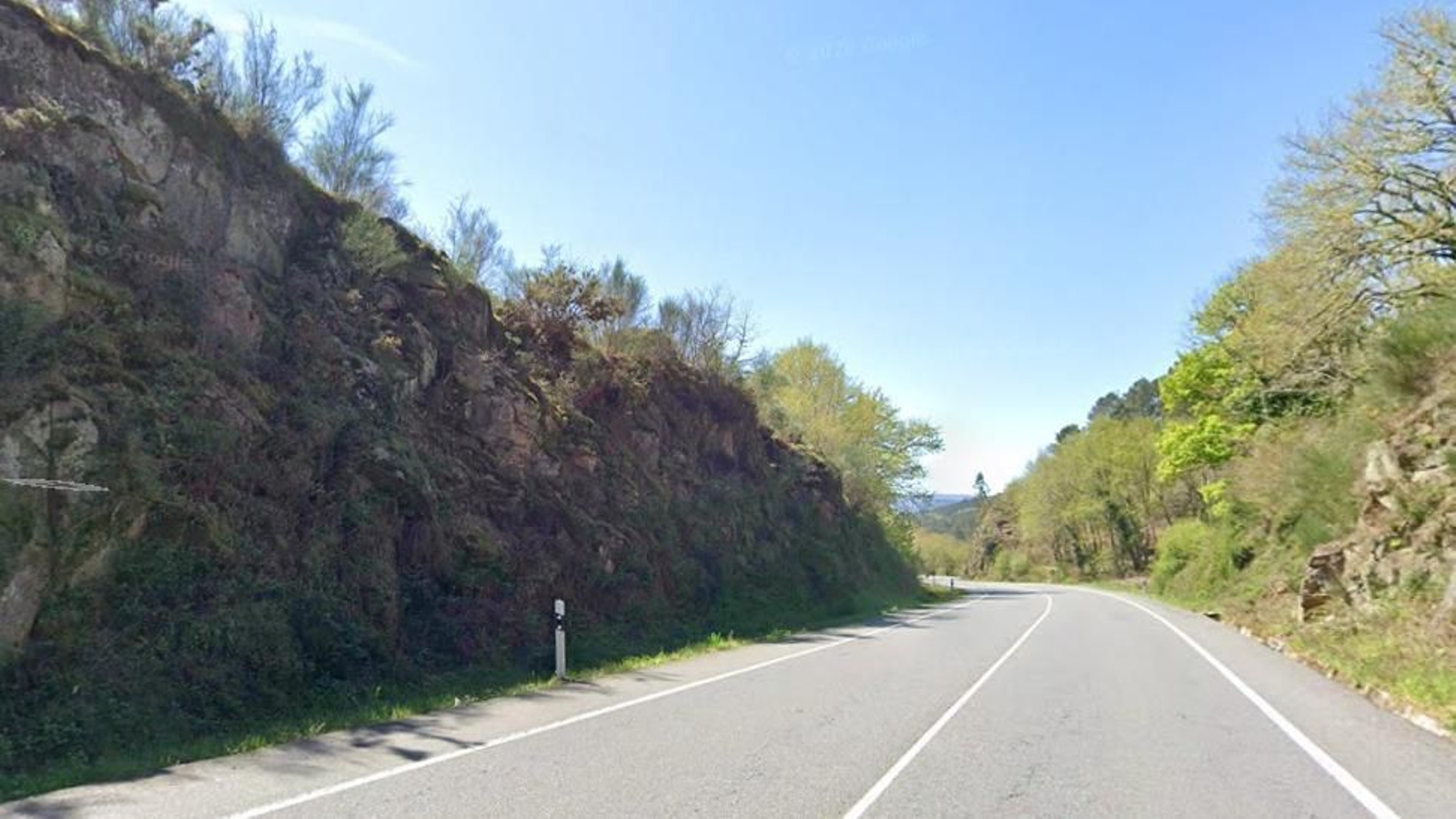Curva de la N-41 donde se produjo el accidente.
