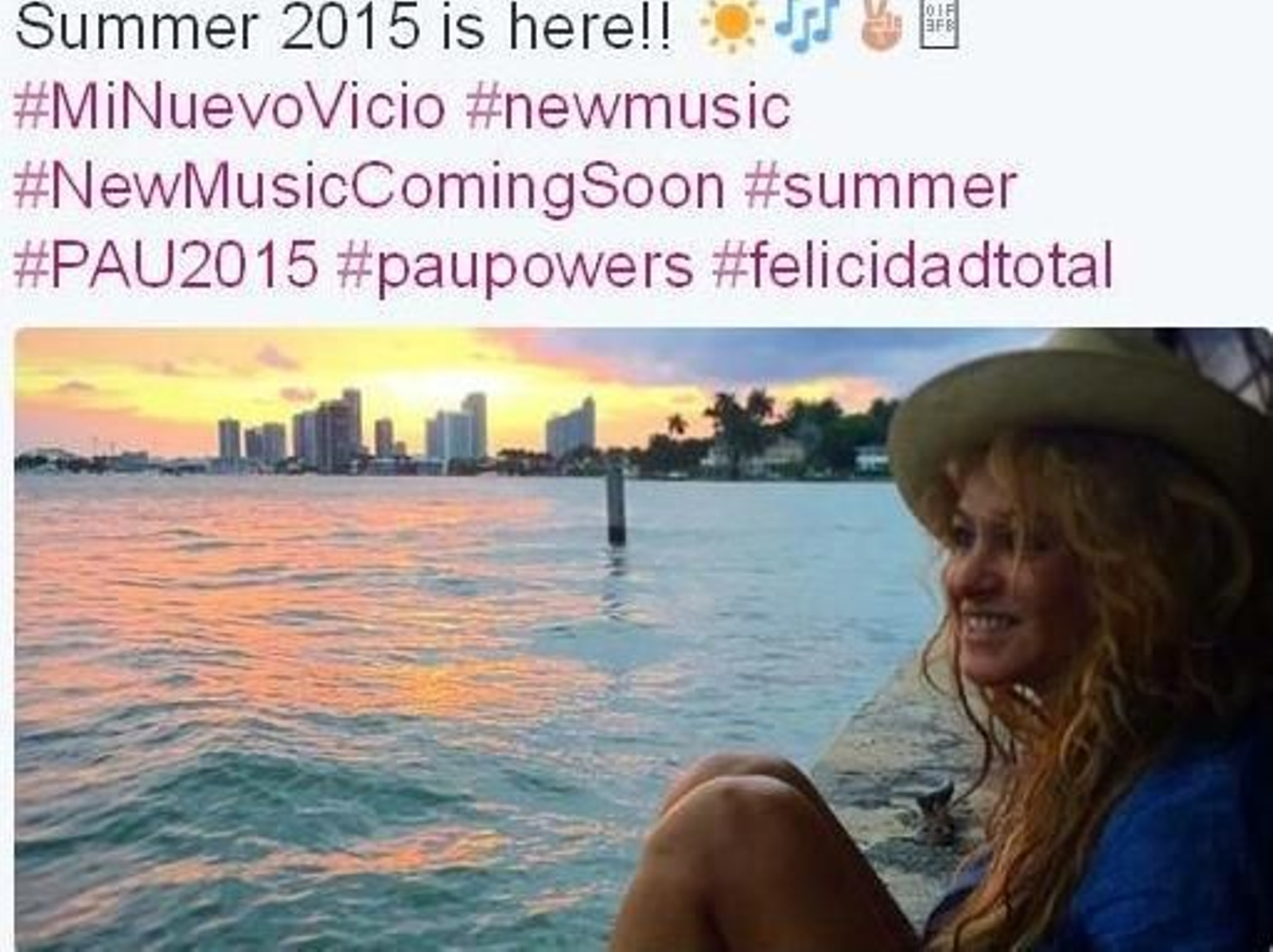 Un tweet de Paulina Rubio.