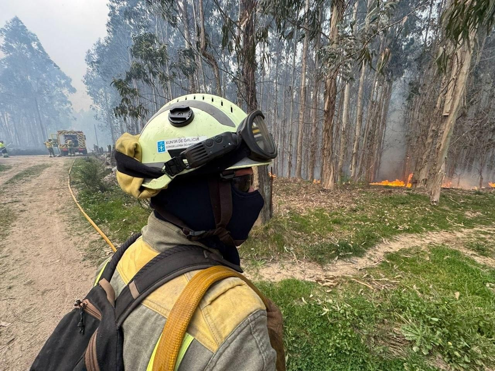 Galería | Las llamas devoran el monte Galleiro, entre Mos, Ponteareas y Pazos de Borbén