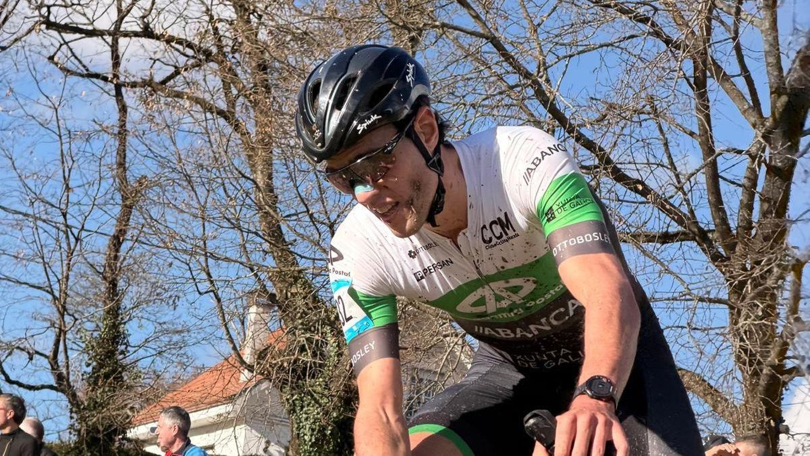 Saúl López del Academia Postal Maceda durante la prueba.