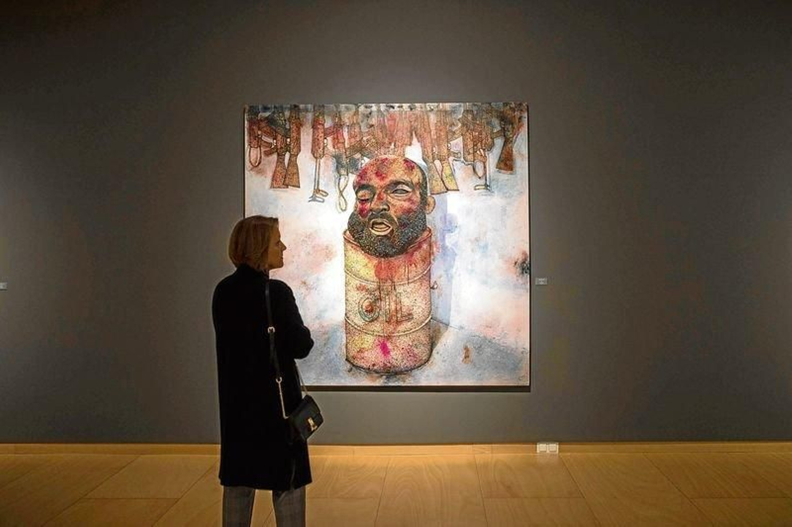 Una de las obras que conforman la exposición "Eclipse Siria".